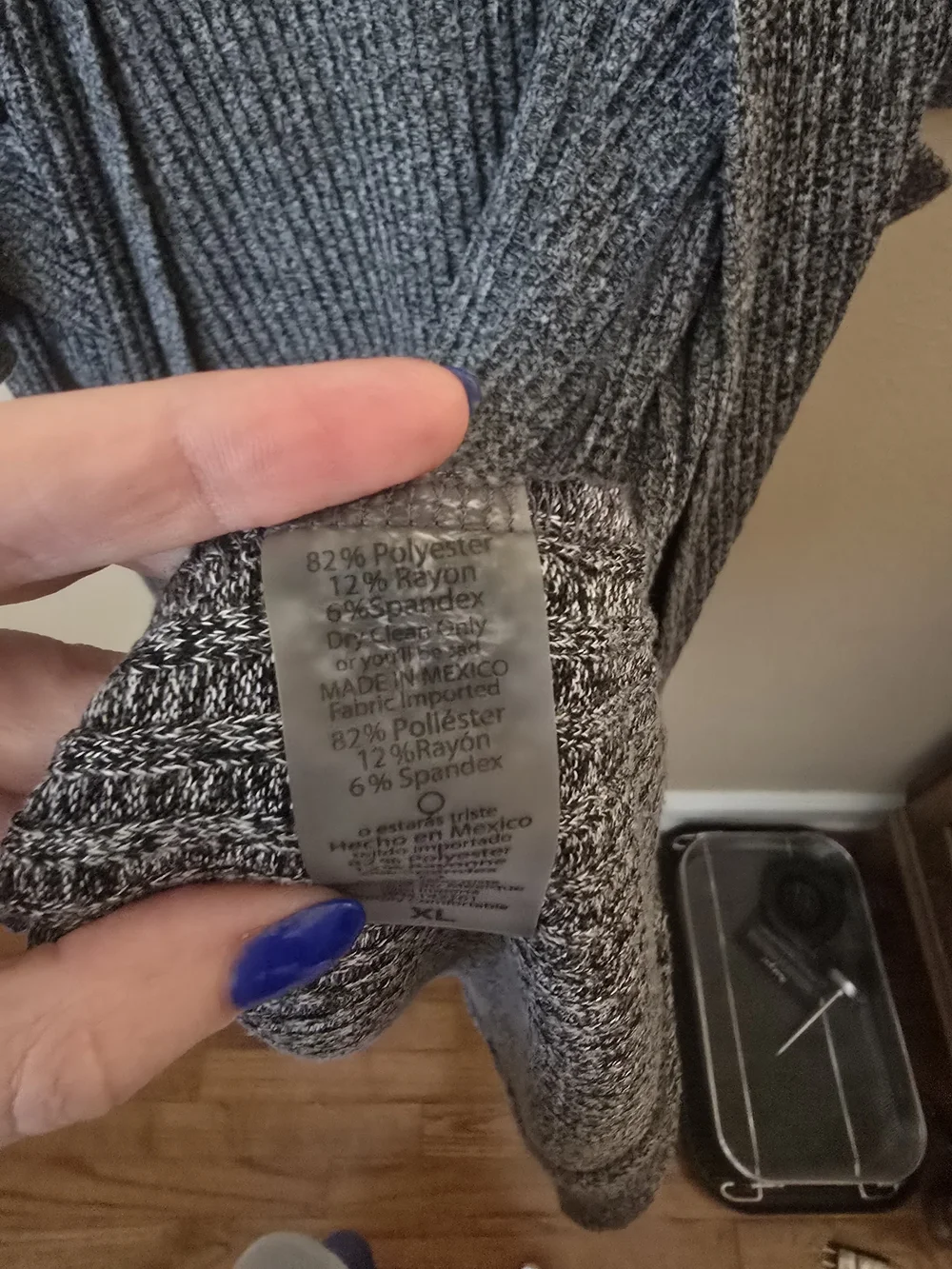 LuLaRoe Sarah Gray Ribbed Open Cardigan/Duster Size XL - Picture 5 of 5